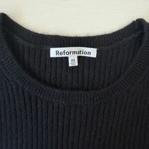 Reformation Charcoal Ribbed Knitwear